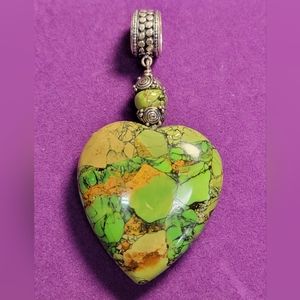Jay King💙💚Turquoise Heart Pendant